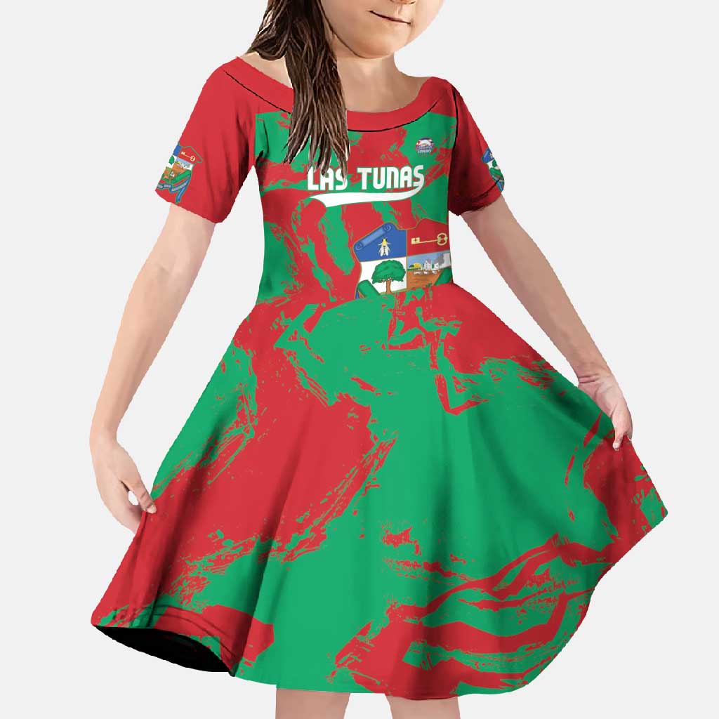 La Tunas 2025 Baseball Custom Family Matching Off Shoulder Maxi Dress and Hawaiian Shirt Cuba Go Champions