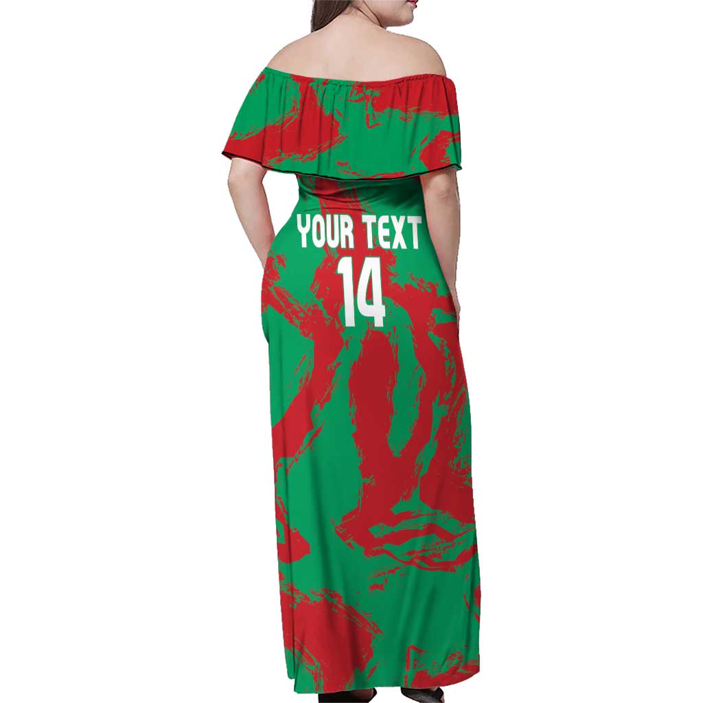 La Tunas 2025 Baseball Custom Family Matching Off Shoulder Maxi Dress and Hawaiian Shirt Cuba Go Champions