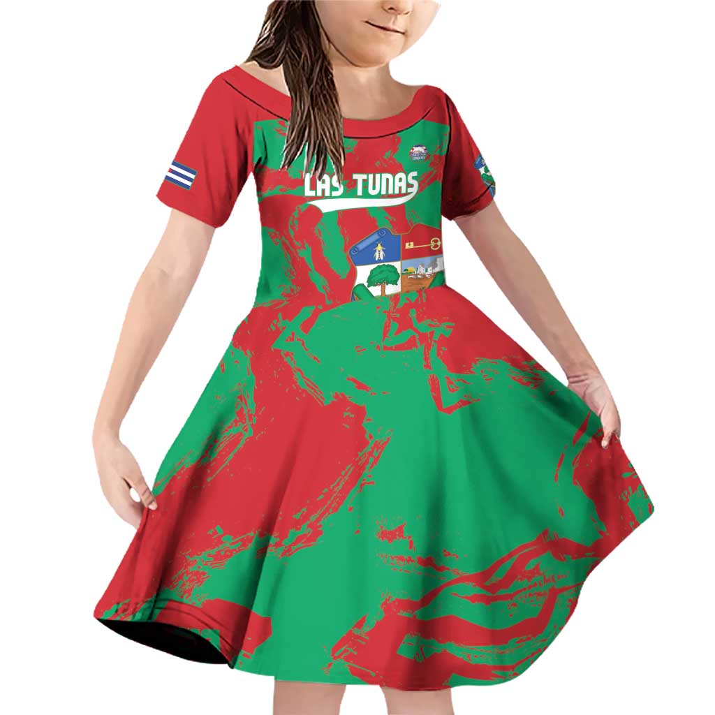 La Tunas 2025 Baseball Custom Family Matching Off Shoulder Short Dress and Hawaiian Shirt Cuba Go Champions