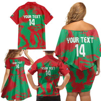 La Tunas 2025 Baseball Custom Family Matching Off Shoulder Short Dress and Hawaiian Shirt Cuba Go Champions