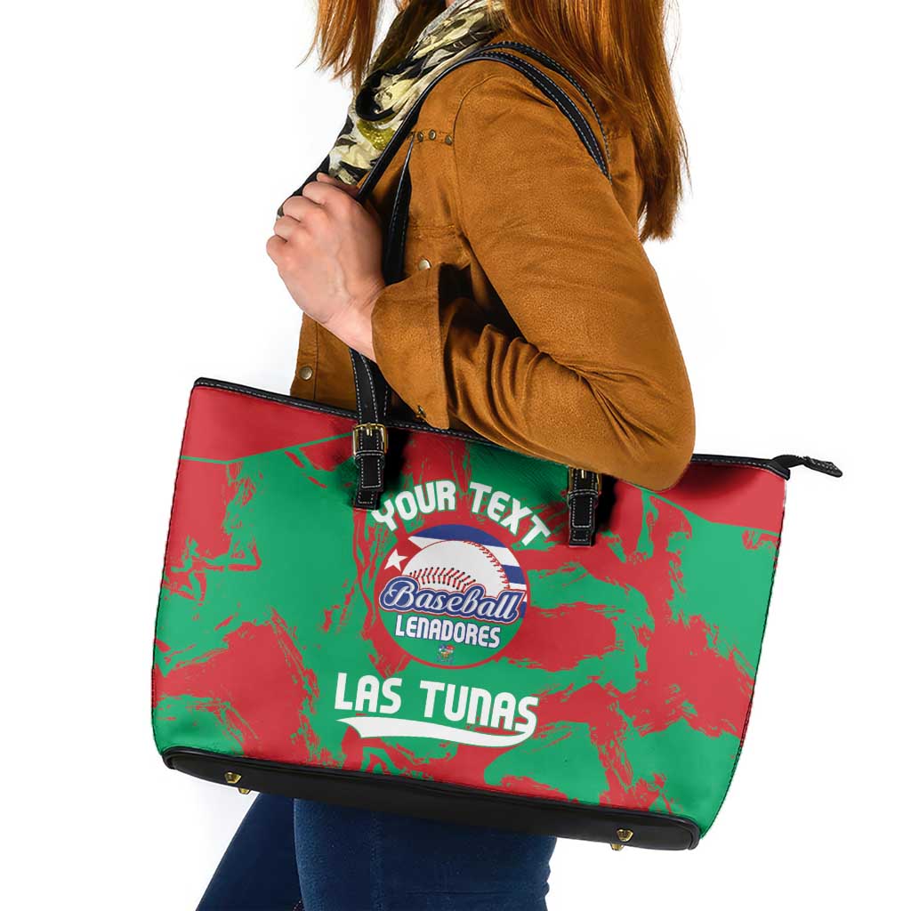 La Tunas 2025 Baseball Custom Leather Tote Bag Cuba Go Champions