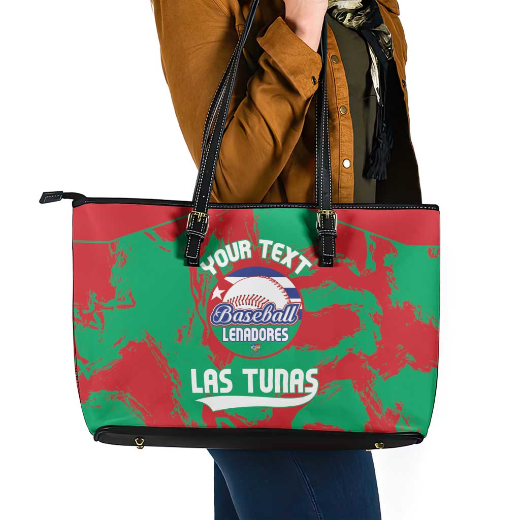 La Tunas 2025 Baseball Custom Leather Tote Bag Cuba Go Champions
