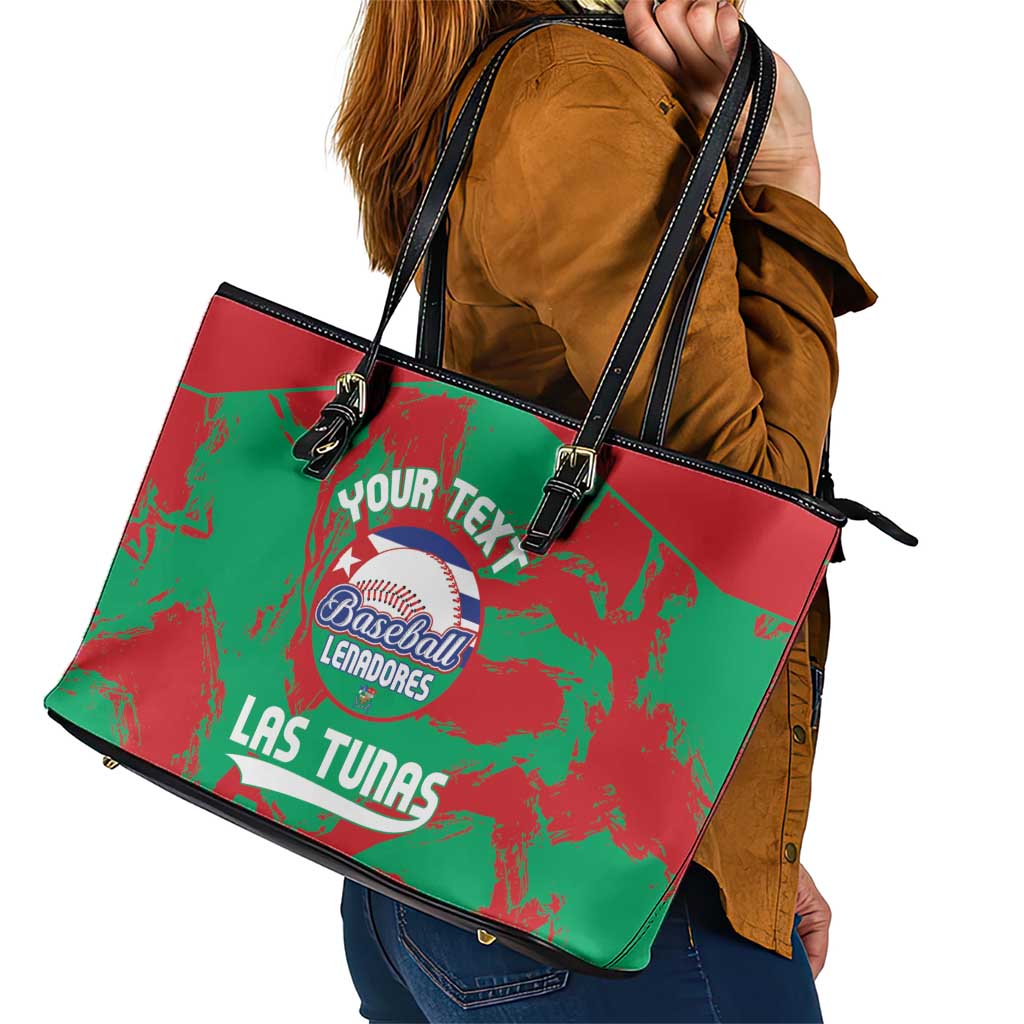 La Tunas 2025 Baseball Custom Leather Tote Bag Cuba Go Champions