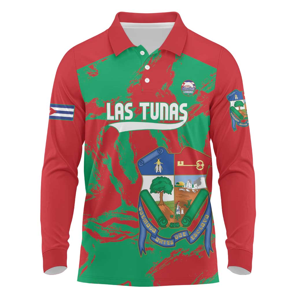 La Tunas 2025 Baseball Custom Long Sleeve Polo Shirt Cuba Go Champions