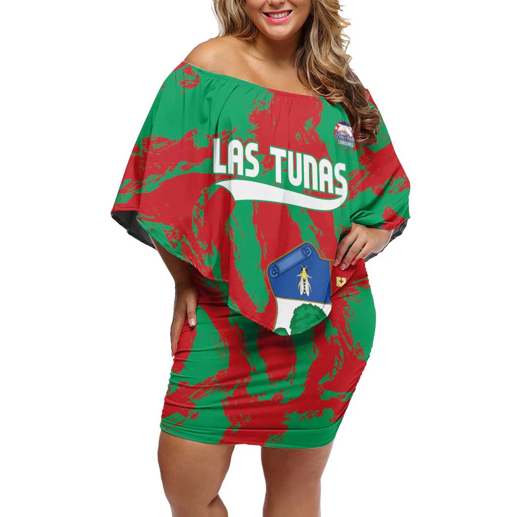 La Tunas 2025 Baseball Custom Off Shoulder Short Dress Cuba Go Champions