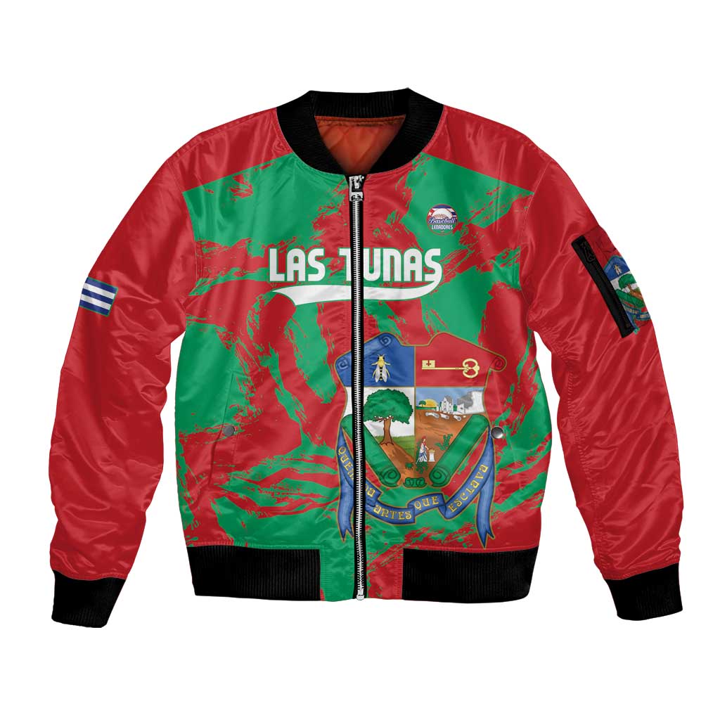 La Tunas 2025 Baseball Custom Sleeve Zip Bomber Jacket Cuba Go Champions