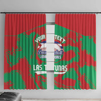 La Tunas 2025 Baseball Custom Window Curtain Cuba Go Champions