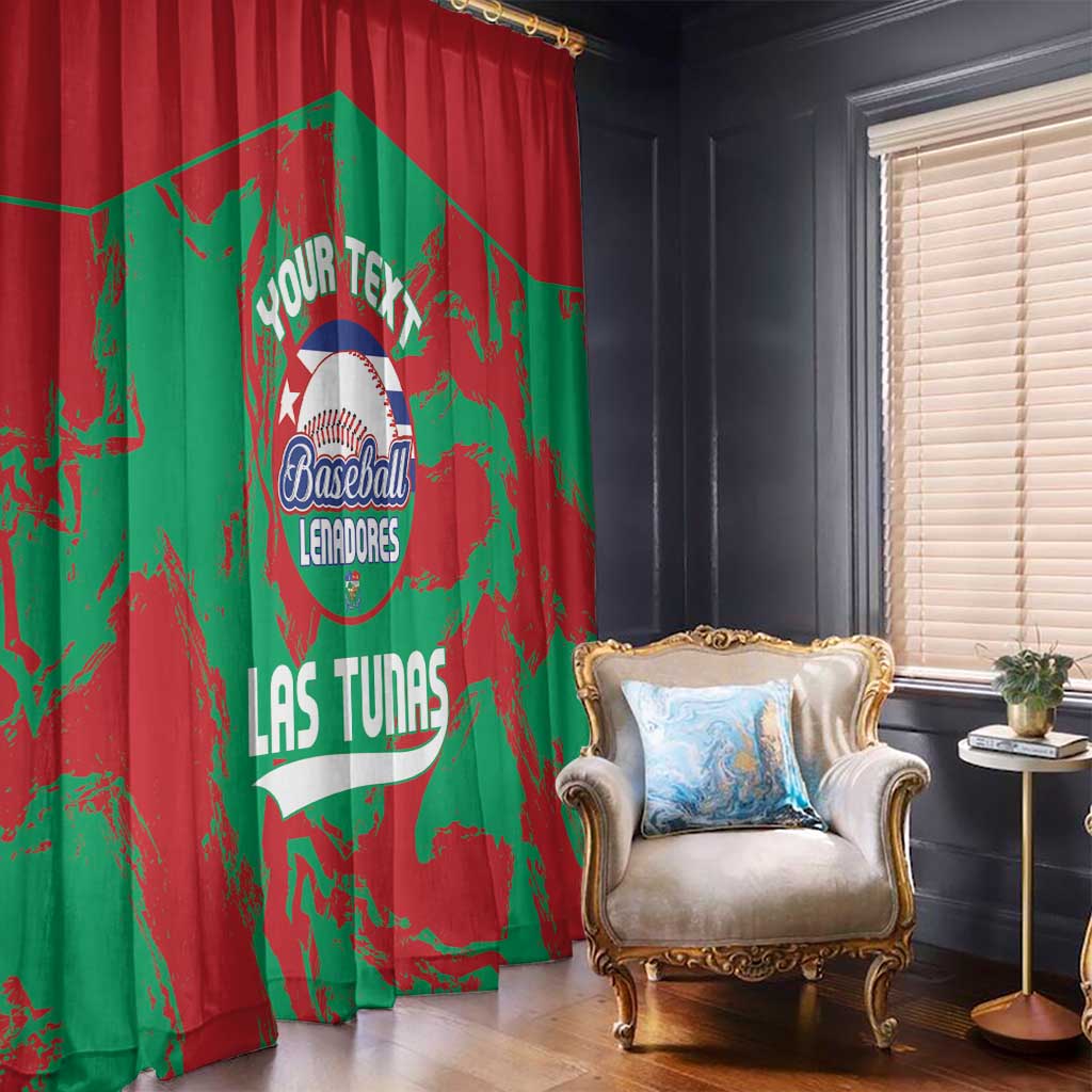 La Tunas 2025 Baseball Custom Window Curtain Cuba Go Champions