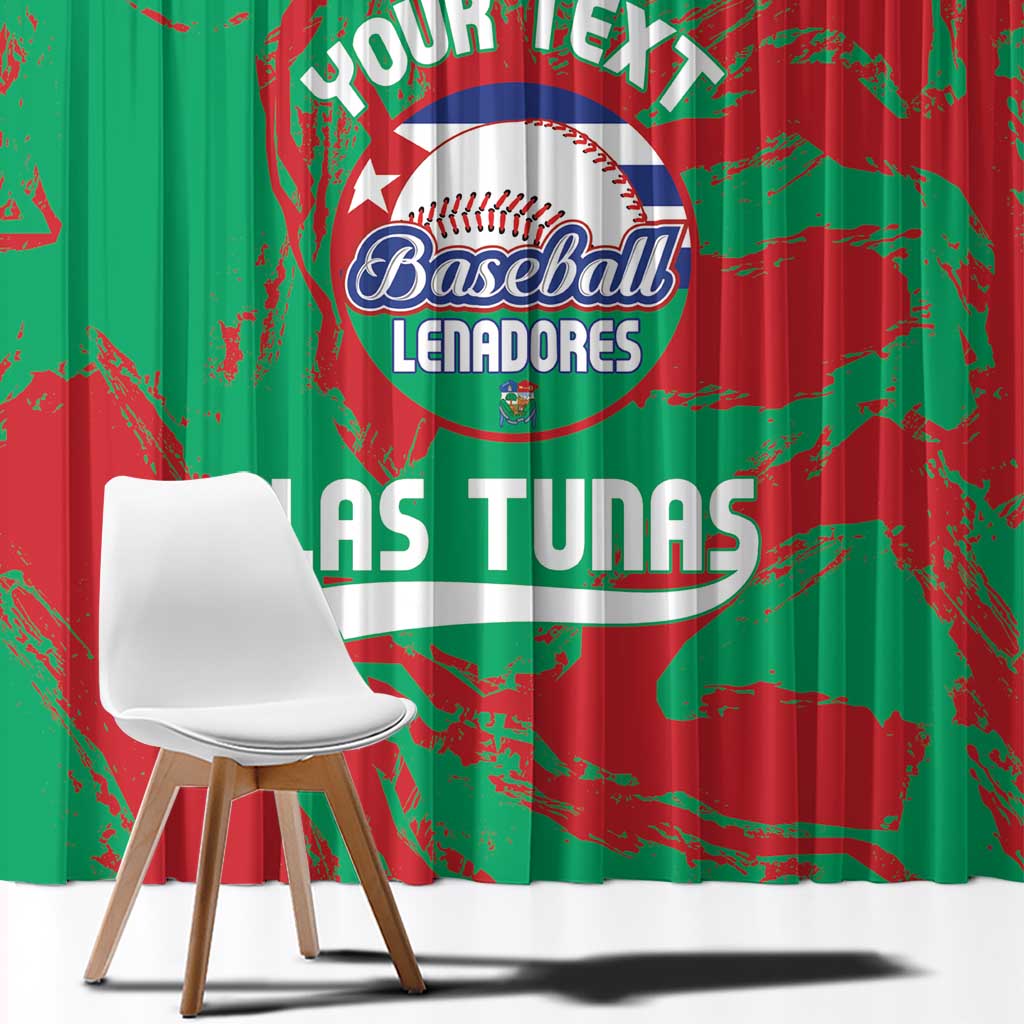 La Tunas 2025 Baseball Custom Window Curtain Cuba Go Champions