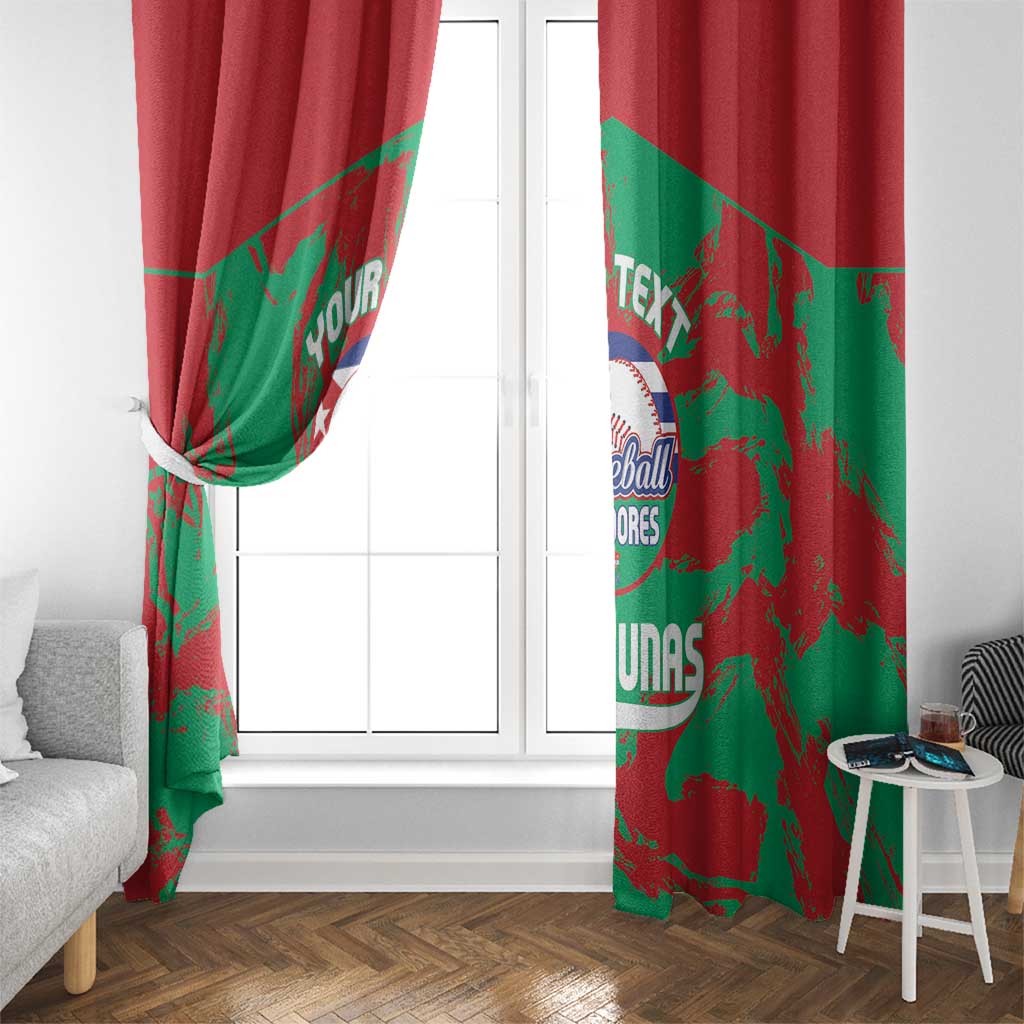La Tunas 2025 Baseball Custom Window Curtain Cuba Go Champions
