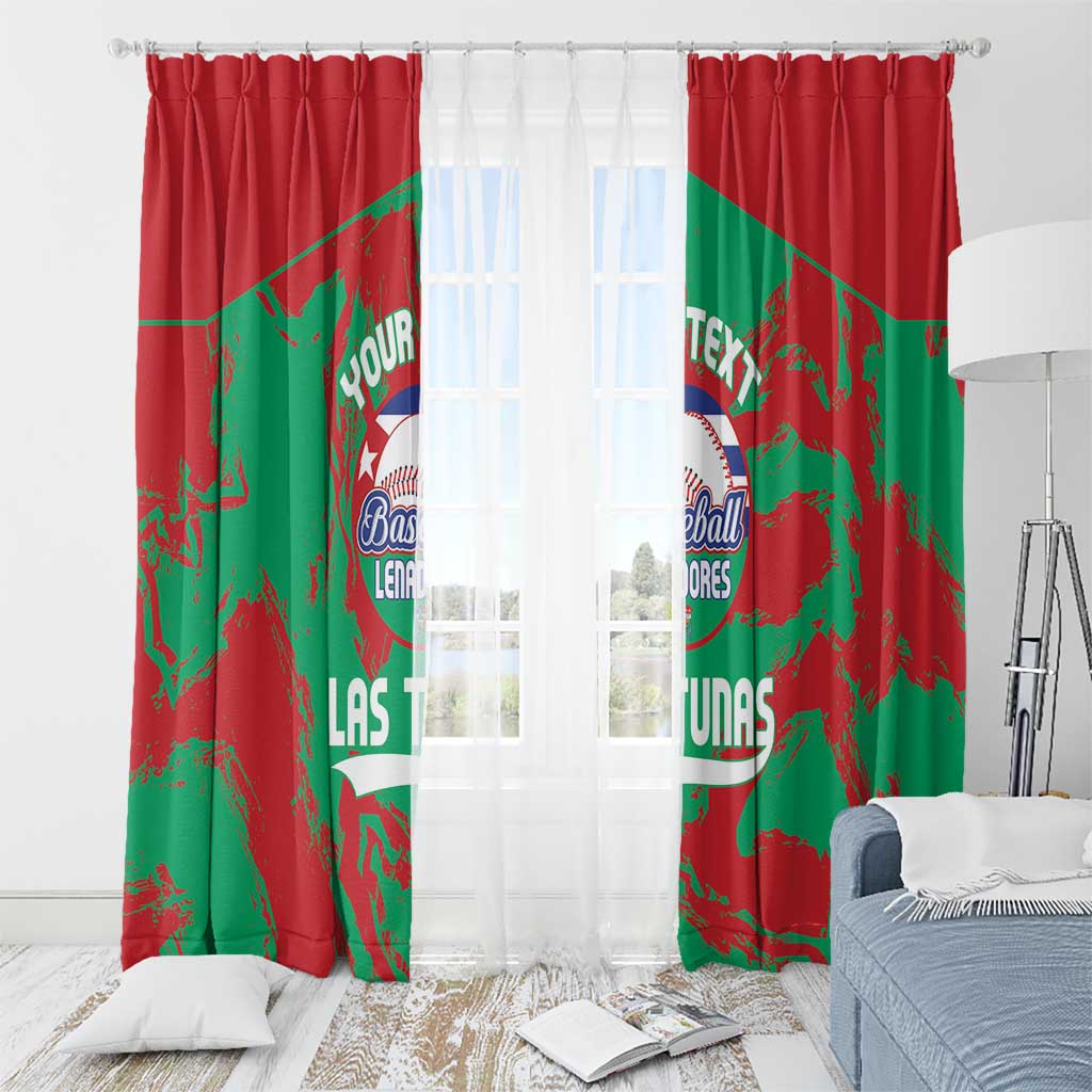 La Tunas 2025 Baseball Custom Window Curtain Cuba Go Champions