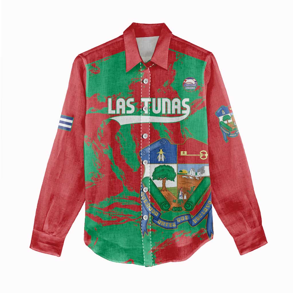 La Tunas 2025 Baseball Custom Women Casual Shirt Cuba Go Champions