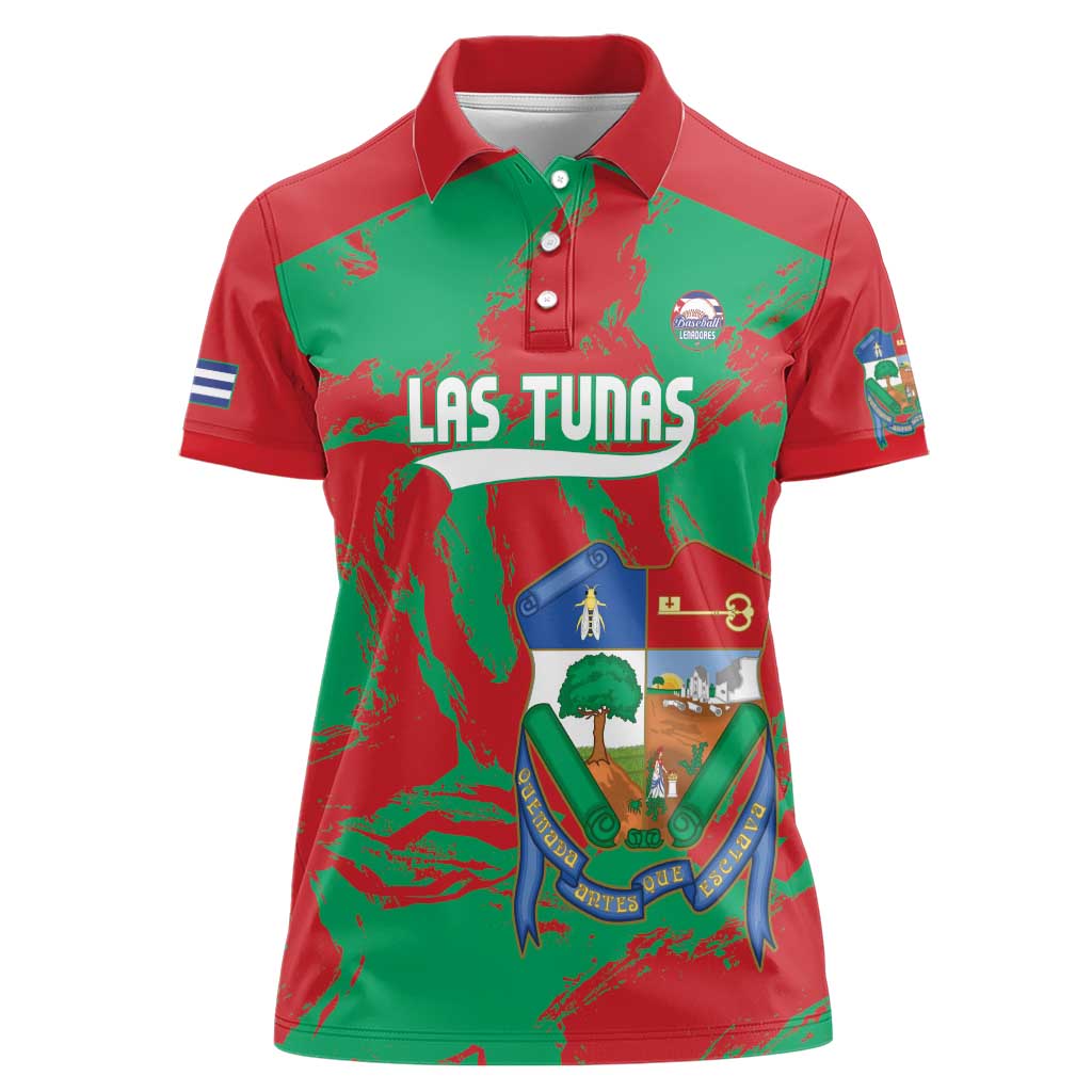 La Tunas 2025 Baseball Custom Women Polo Shirt Cuba Go Champions
