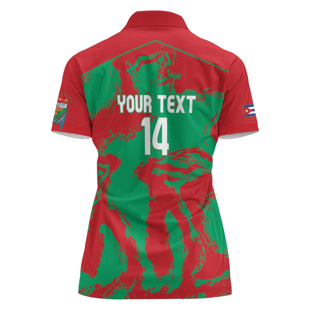 La Tunas 2025 Baseball Custom Women Polo Shirt Cuba Go Champions