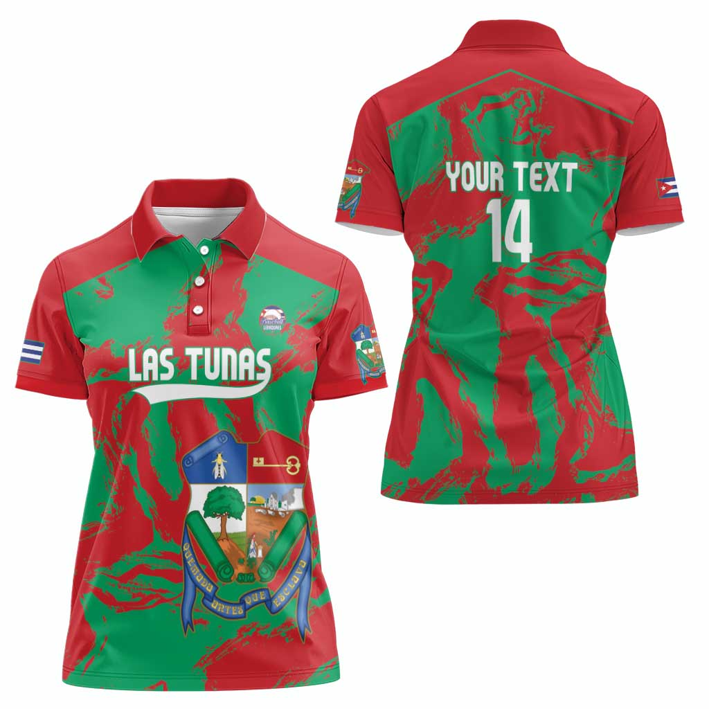 La Tunas 2025 Baseball Custom Women Polo Shirt Cuba Go Champions