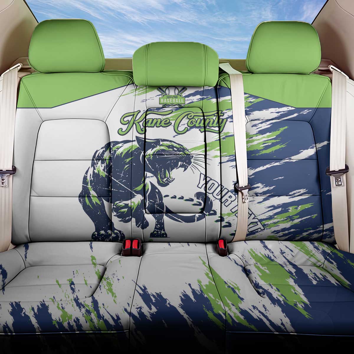 Kane County 2025 Baseball Custom Back Car Seat Cover Come On Cougar
