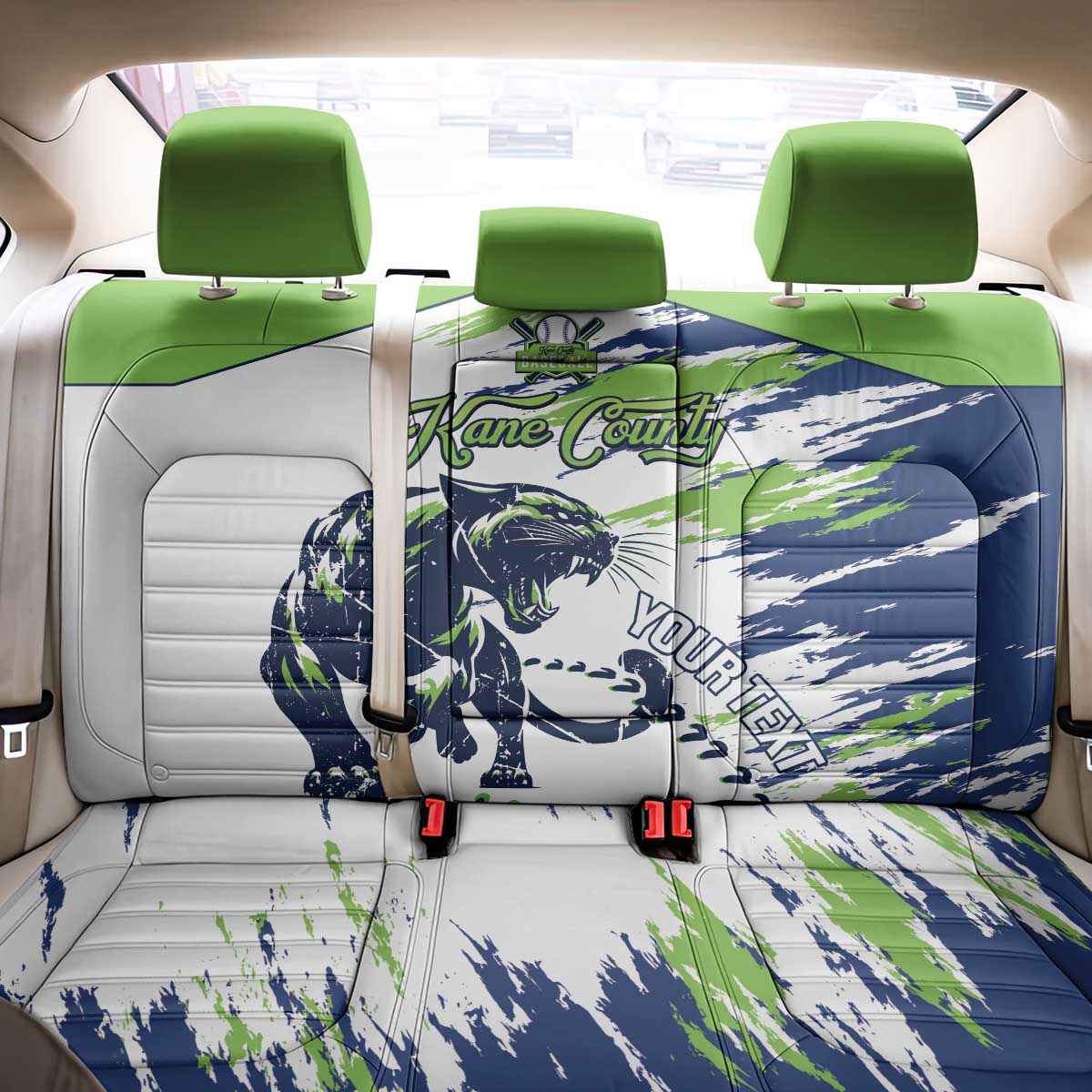 Kane County 2025 Baseball Custom Back Car Seat Cover Come On Cougar