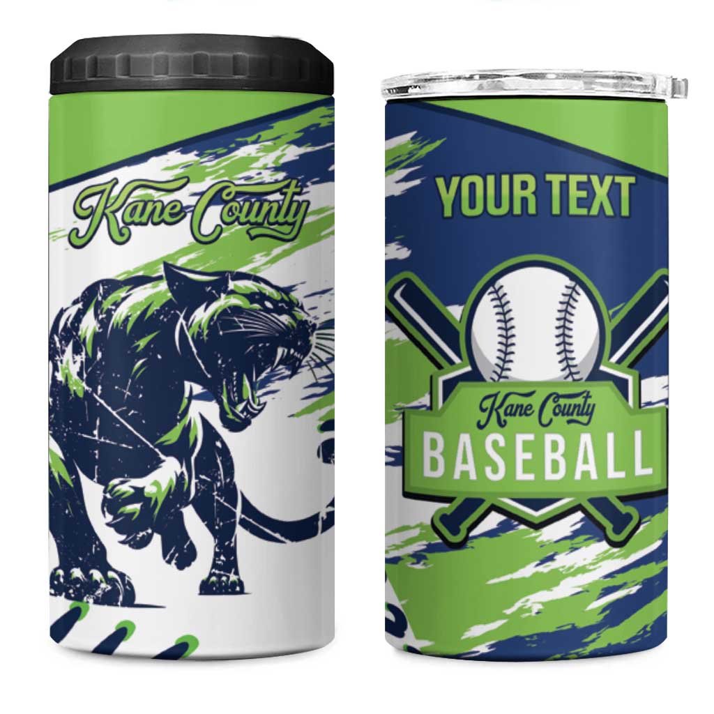 Kane County 2025 Baseball Custom 4 in 1 Can Cooler Tumbler Come On Cougar