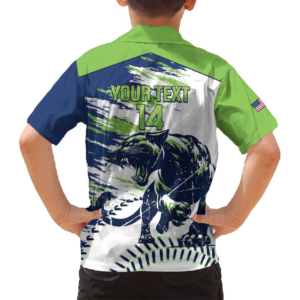 Kane County 2025 Baseball Custom Family Matching Long Sleeve Bodycon Dress and Hawaiian Shirt Come On Cougar