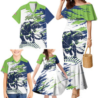 Kane County 2025 Baseball Custom Family Matching Mermaid Dress and Hawaiian Shirt Come On Cougar
