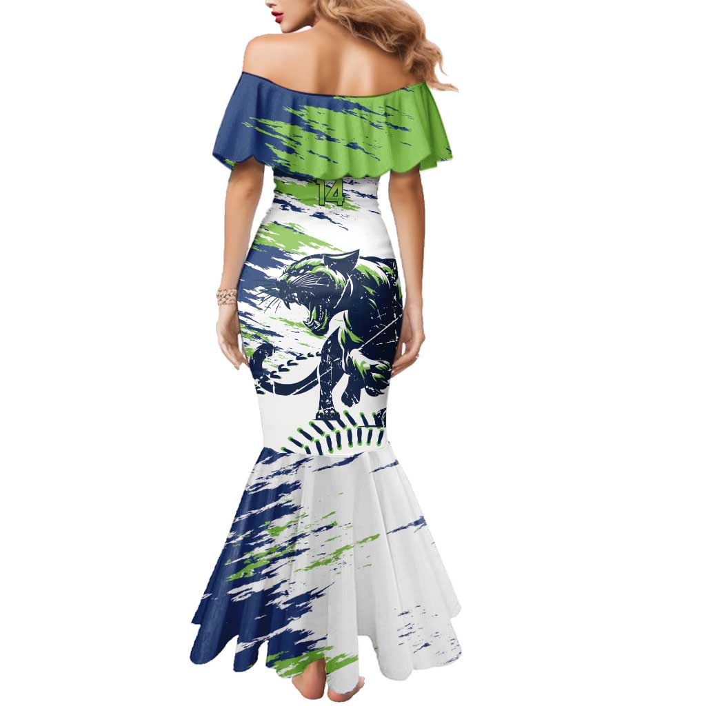Kane County 2025 Baseball Custom Family Matching Mermaid Dress and Hawaiian Shirt Come On Cougar
