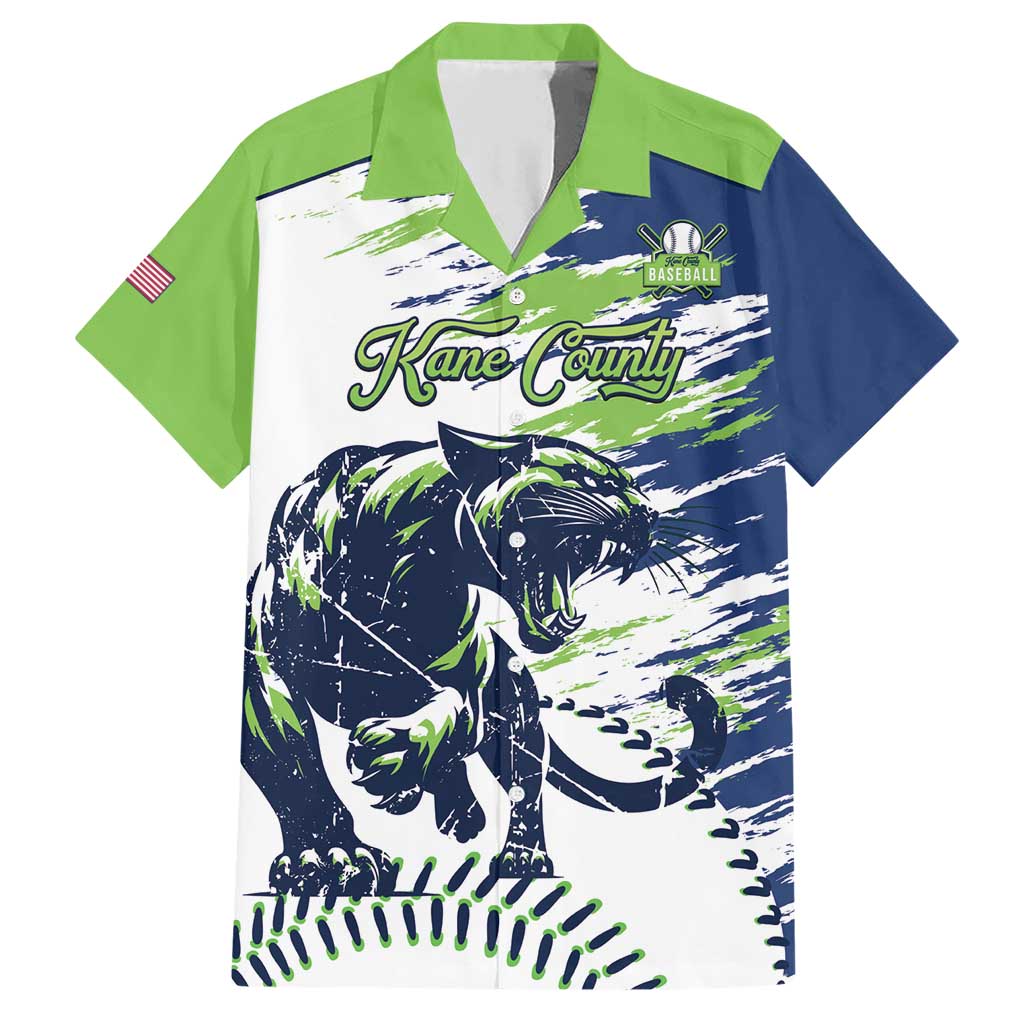 Kane County 2025 Baseball Custom Family Matching Short Sleeve Bodycon Dress and Hawaiian Shirt Come On Cougar