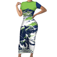 Kane County 2025 Baseball Custom Family Matching Short Sleeve Bodycon Dress and Hawaiian Shirt Come On Cougar
