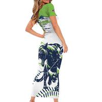 Kane County 2025 Baseball Custom Family Matching Short Sleeve Bodycon Dress and Hawaiian Shirt Come On Cougar