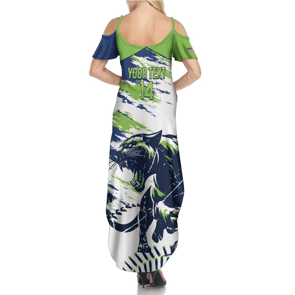 Kane County 2025 Baseball Custom Family Matching Summer Maxi Dress and Hawaiian Shirt Come On Cougar