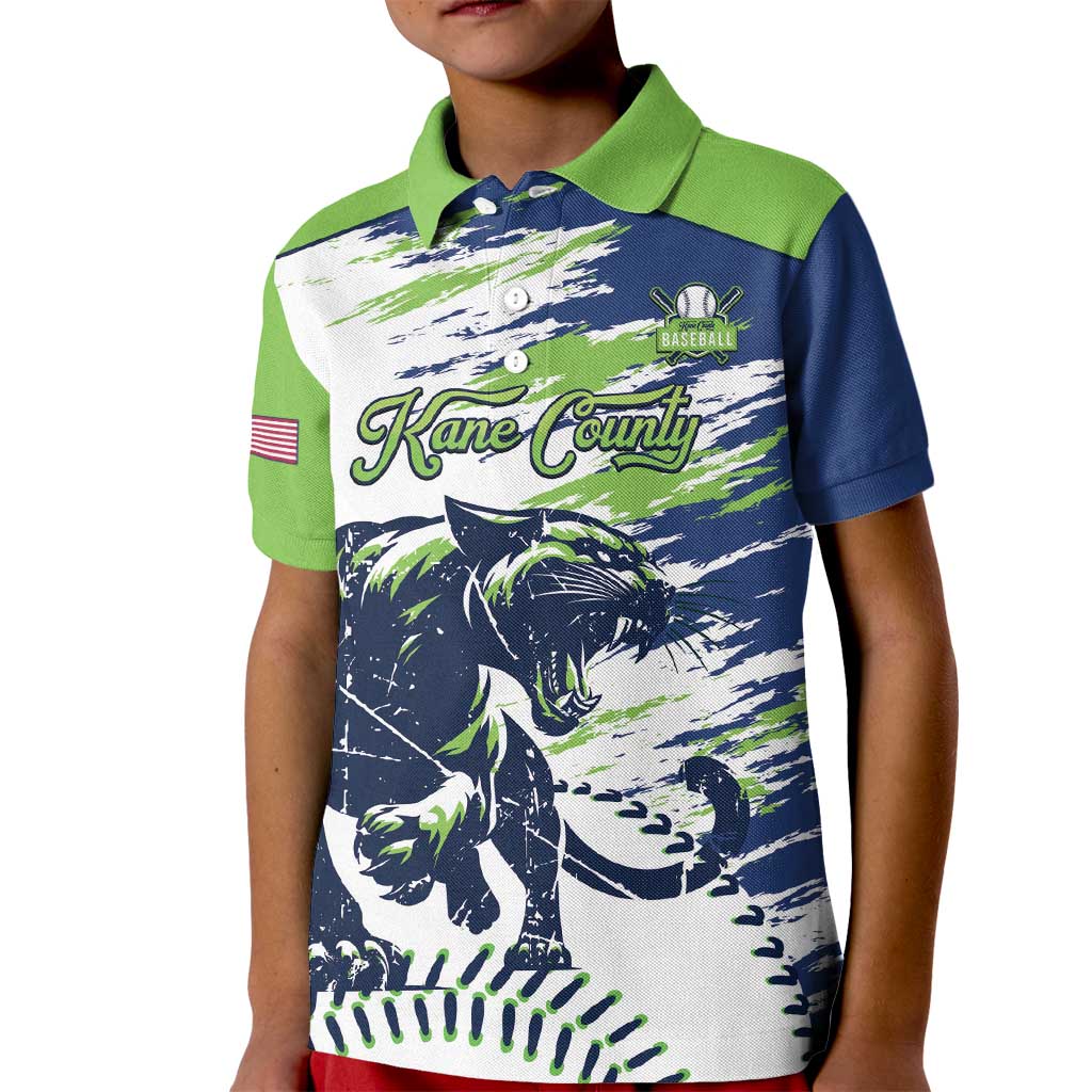 Kane County 2025 Baseball Custom Kid Polo Shirt Come On Cougar