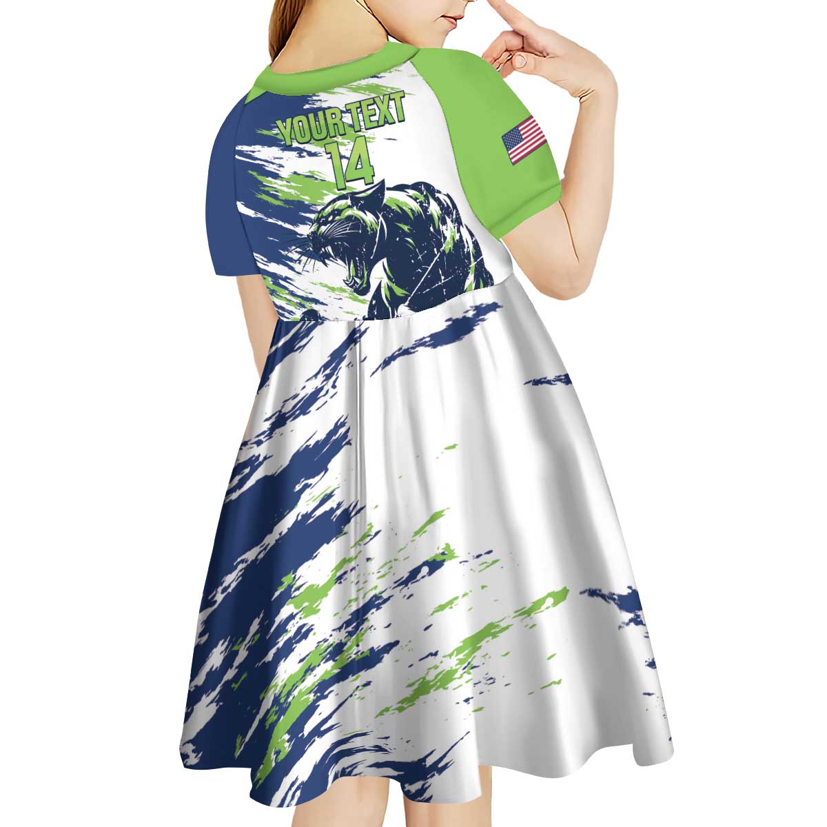 Kane County 2025 Baseball Custom Kid Short Sleeve Dress Come On Cougar