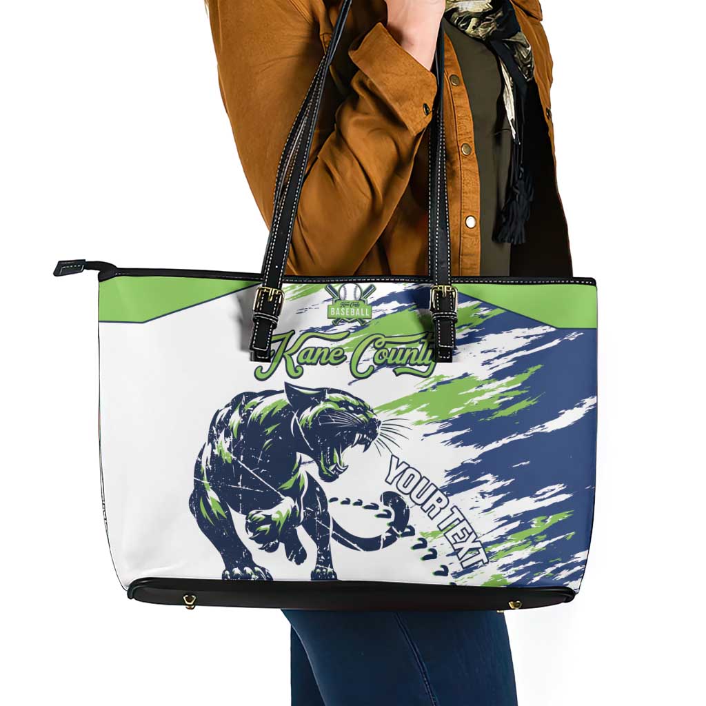 Kane County 2025 Baseball Custom Leather Tote Bag Come On Cougar