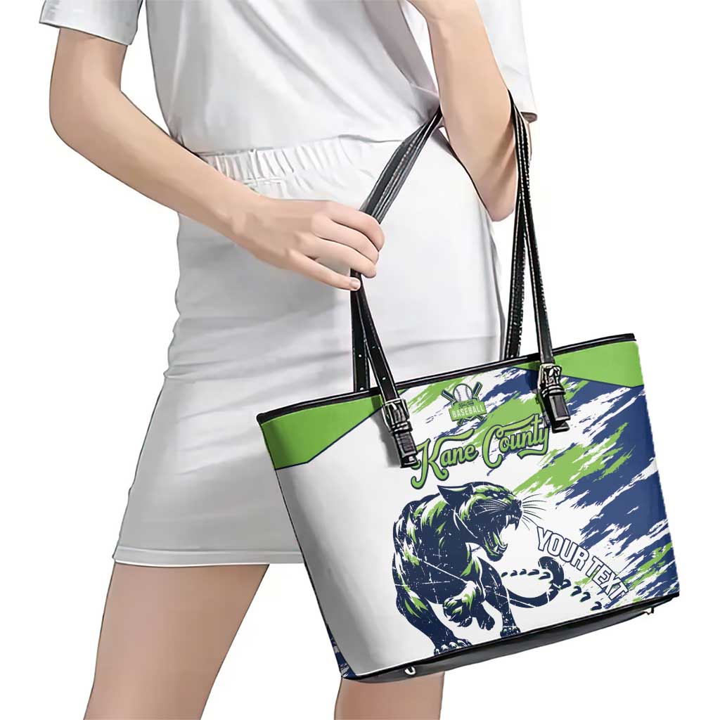 Kane County 2025 Baseball Custom Leather Tote Bag Come On Cougar