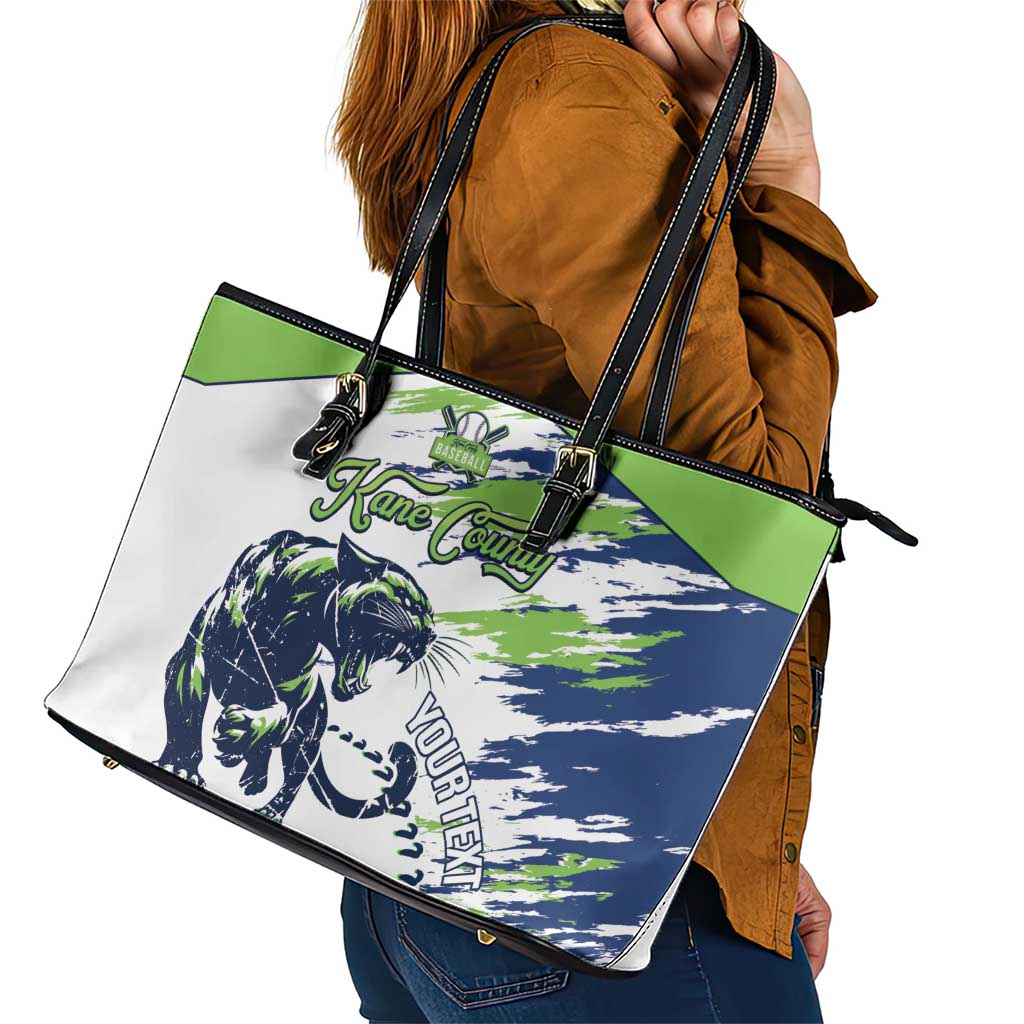 Kane County 2025 Baseball Custom Leather Tote Bag Come On Cougar