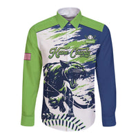 Kane County 2025 Baseball Custom Long Sleeve Button Shirt Come On Cougar
