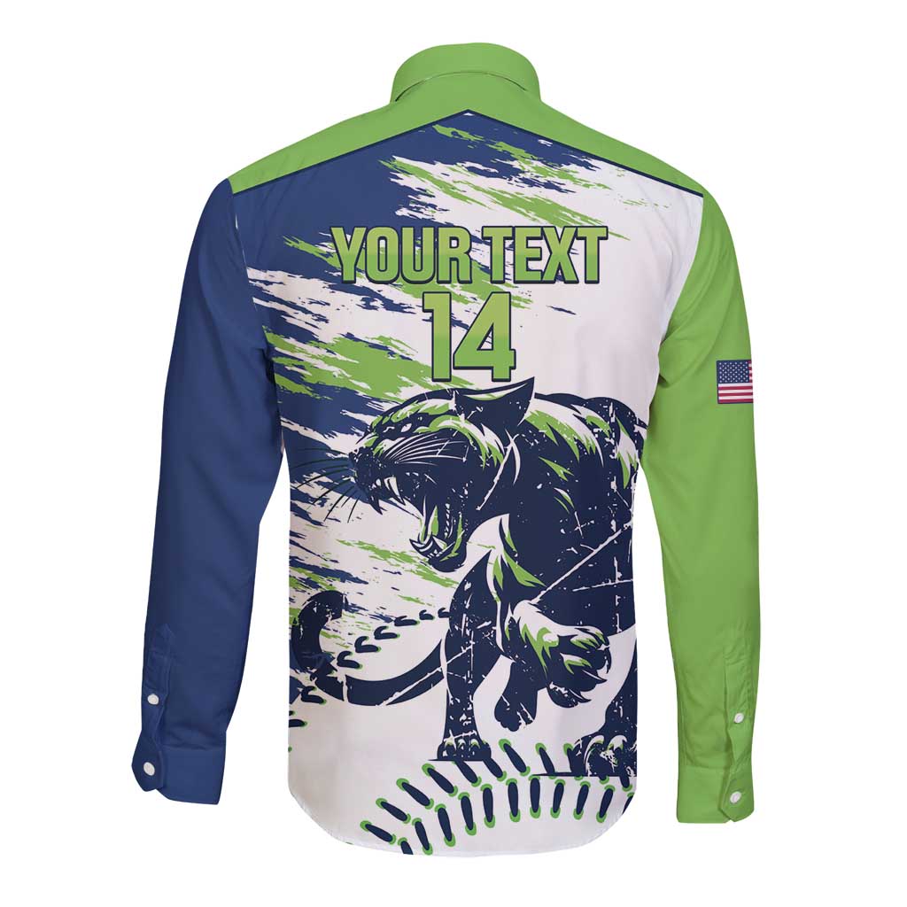 Kane County 2025 Baseball Custom Long Sleeve Button Shirt Come On Cougar