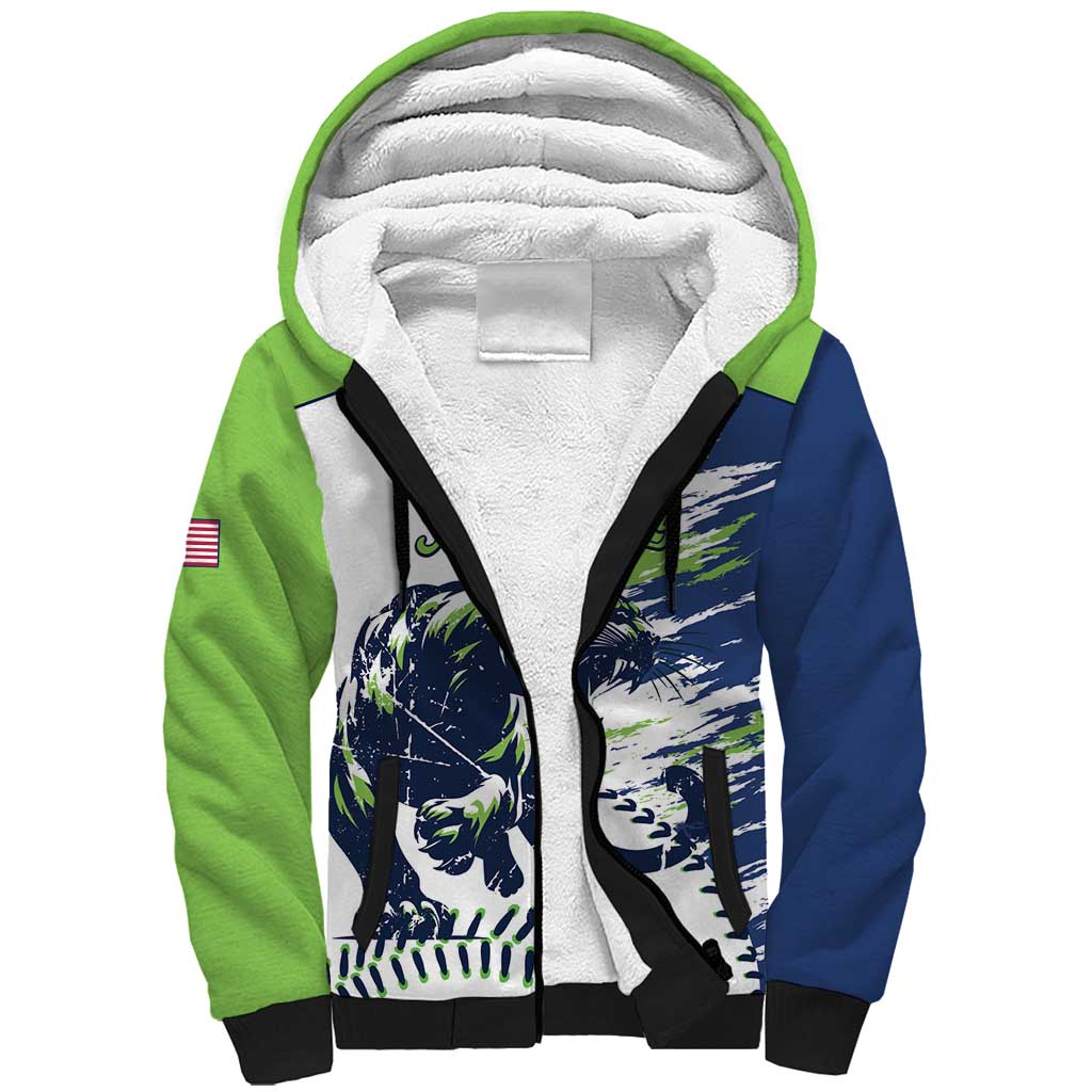 Kane County 2025 Baseball Custom Sherpa Hoodie Come On Cougar