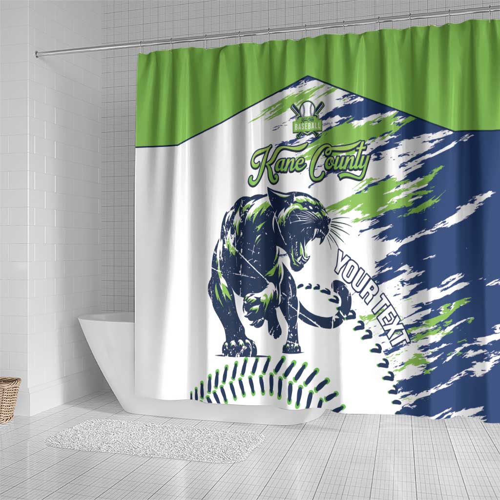 Kane County 2025 Baseball Custom Shower Curtain Come On Cougar