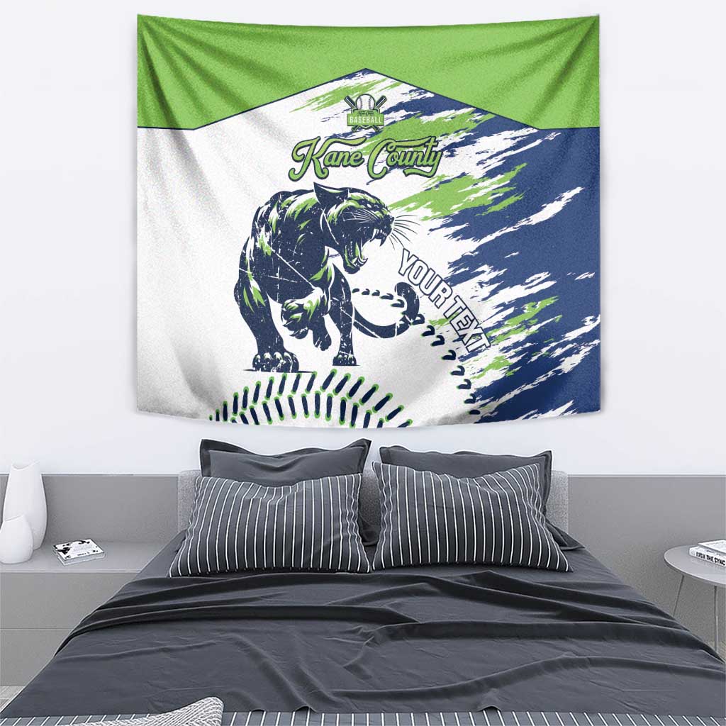 Kane County 2025 Baseball Custom Tapestry Come On Cougar