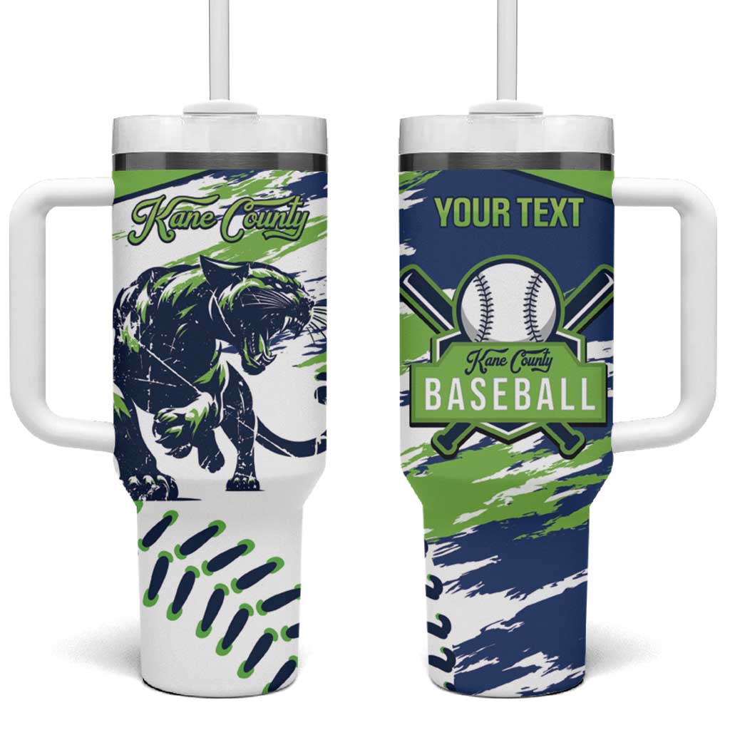 Kane County 2025 Baseball Custom Tumbler With Handle Come On Cougar