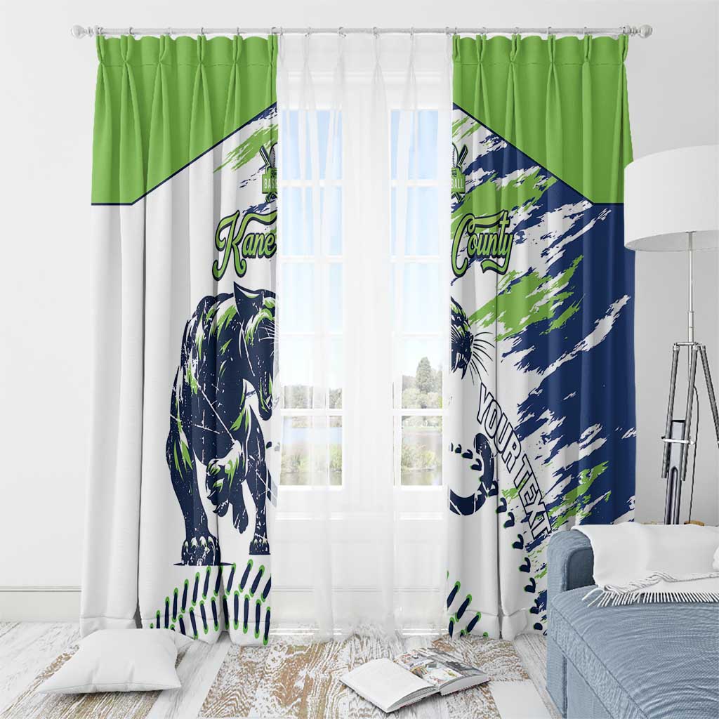 Kane County 2025 Baseball Custom Window Curtain Come On Cougar