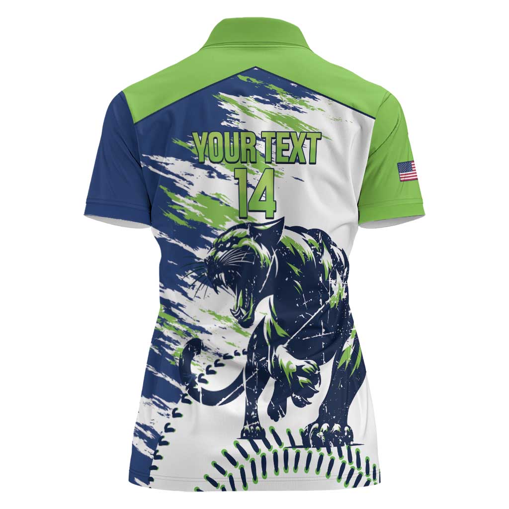 Kane County 2025 Baseball Custom Women Polo Shirt Come On Cougar