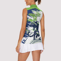 Kane County 2025 Baseball Custom Women Sleeveless Polo Shirt Come On Cougar