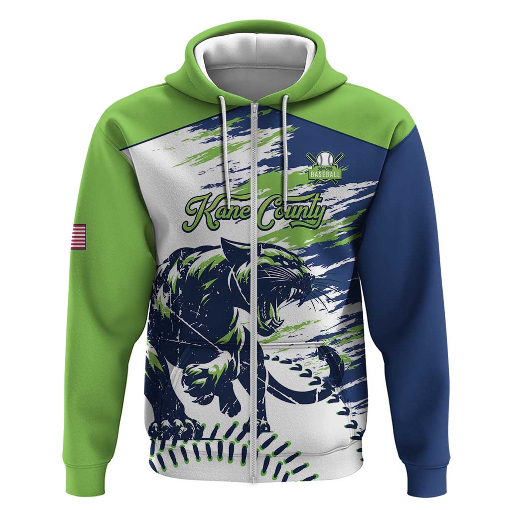 Kane County 2025 Baseball Custom Zip Hoodie Come On Cougar
