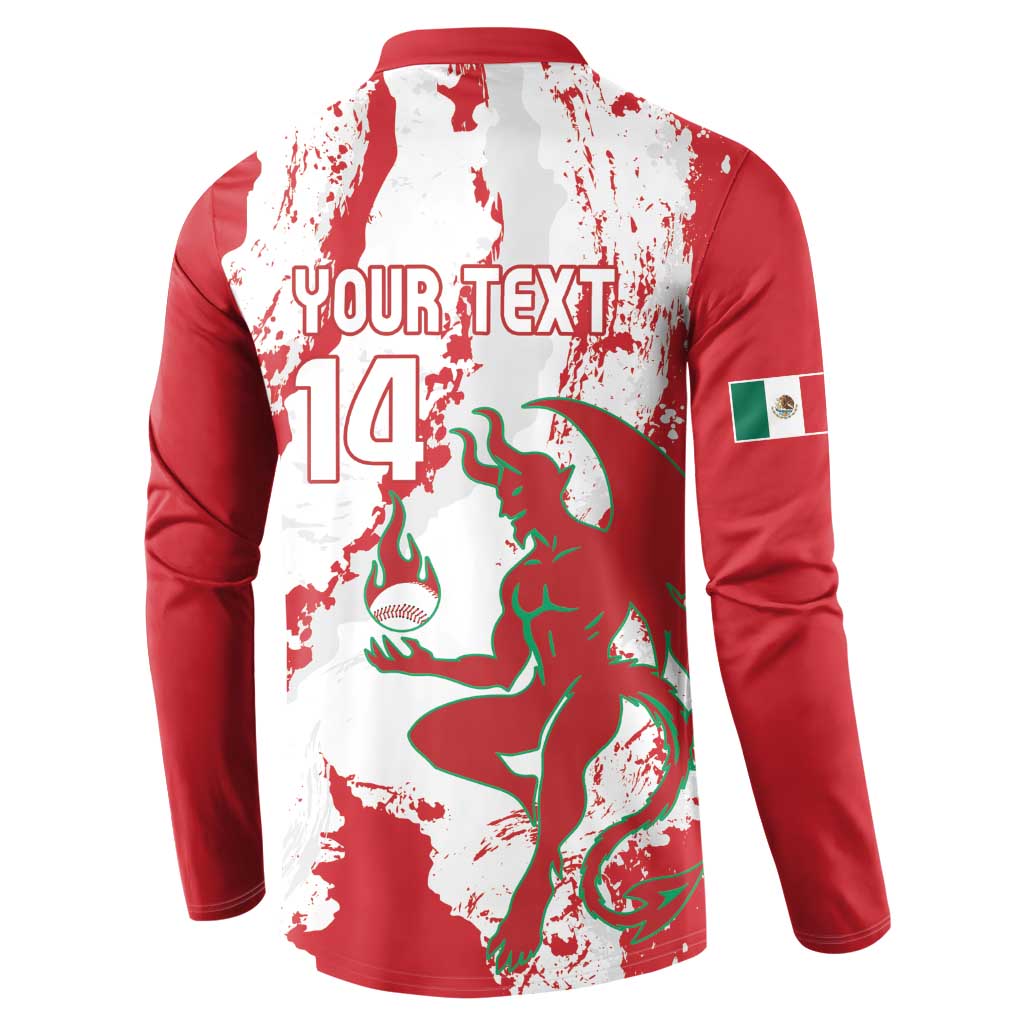 Diablos Rojos 2025 Baseball Custom Button Sweatshirt Come On Mexico