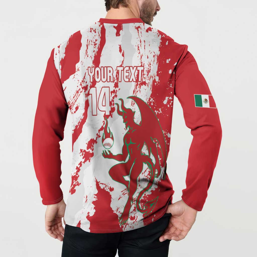 Diablos Rojos 2025 Baseball Custom Button Sweatshirt Come On Mexico