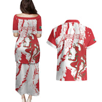 Diablos Rojos 2025 Baseball Custom Couples Matching Puletasi and Hawaiian Shirt Come On Mexico