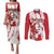 Diablos Rojos 2025 Baseball Custom Couples Matching Puletasi and Long Sleeve Button Shirt Come On Mexico