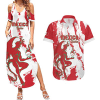 Diablos Rojos 2025 Baseball Custom Couples Matching Summer Maxi Dress and Hawaiian Shirt Come On Mexico