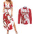 Diablos Rojos 2025 Baseball Custom Couples Matching Summer Maxi Dress and Long Sleeve Button Shirt Come On Mexico